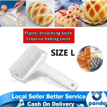 1Pc Pastry Lattice Roller Cutter Plastic Dough Pull Net Wheel Knife Pizza Pastry  Cutter Pie Craft Making Tool Baking Accessories