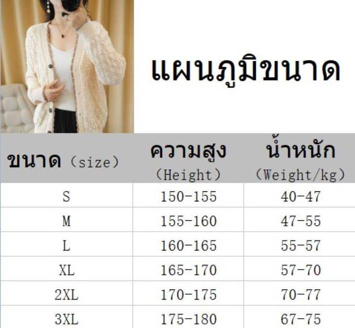 y-เสื้อกันหนาว-ผญ-เสื้อไหมพรมผญ-เสื้อกันหนาวสตรีคาร์ดิแกนชุดเกาหลีสำเปิดด้านหน้าปุ่มที่มีน้ำหนักเบาแขนยาวสบายๆหลวม