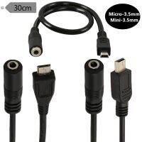 3.5mm Female to 5 Pin Mini USB Male Microphone Adapter Cable 0.3m; Micro USB Jack Male to 3.5mm Female Headset Adapter Cable 0.3