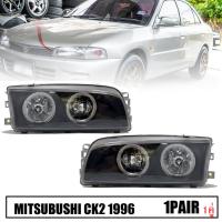 ไฟหน้าแต่ง โปรเจคเตอร์ PROJECTOR รุ่น มิตซูบิชิ แลนเซอร์ MITSUBISHI LANCER CK2 ท้ายเบนซ์ ปี 1996 - 1998 โคมดำ 1 คู่