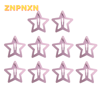 ZNPNXN กิ๊บติดผมรูปดาว10ชิ้นกิ๊บติดผมสีสันสดใสรูปดาวน่ารักสำหรับผู้หญิงเครื่องประดับผมโลหะ