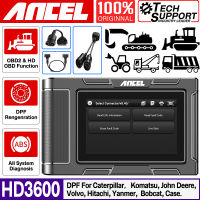 【2023】ANCEL HD3600 24โวลต์รถบรรทุกหนักเครื่องจักรก่อสร้างดีเซลสแกน2IN1 OBD2สแกนเนอร์เต็มระบบสแกนเนอร์รถบรรทุกหนักสำหรับ Caterpillar, John Deere, Volvo, Komatsu,bobca