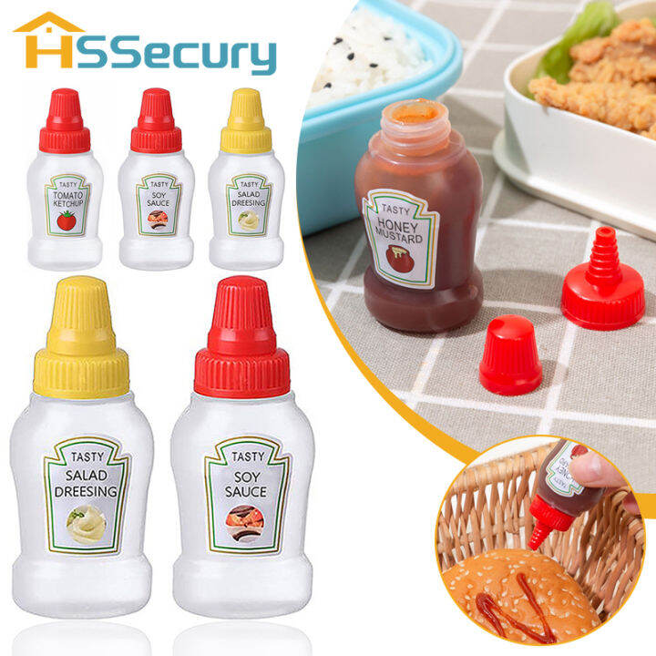 Mini Sauce Bottle Refillable Ketchup Honey Salad Containers Bottles