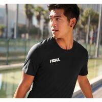 Hoka One One เสื้อกีฬา แขนสั้น ทรงสลิมฟิต สําหรับผู้ชาย S-4XL