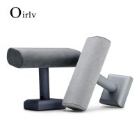 【LZ】◊♝  Oirlv Novo Relógio Display Stand Pulseira De Couro Titular Display com Microfibra Organizador De Jóias Rack T Forma Assista Rack De Armazenamento