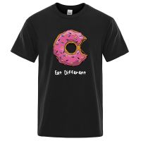 Took A Bite Donuts Pattern Tshirts Mens Vintage Mens Clothe Tees Retro Sportswear T Gildan