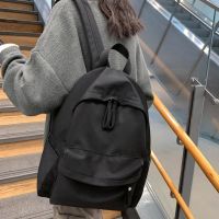 Students Backpack Large Capacity Portable Solid Color Casual Men Women Adults Schoolbag Bookbag School Supplies