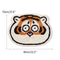 Cartoon Tiger Door Mat Soft Kids Room Decorative Rug Absorbent Bathroom Rug Non Slip Bath Carpets Besroom Carpet Furry Carpets