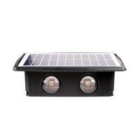 บันได IP65 Lampu Solar Dinding กันน้ำเปิด/ปิดอัตโนมัติสำหรับสวนแสง RGB ไฟสนามพลังแสงอาทิตย์สีขาวอบอุ่นสีขาว