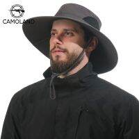 CAMOLAND Men Waterproof Bucket Hats Breathable Mesh Hiking Fishing Hat Summer Anti UV Sun Caps Outdoor Male Wide Brim Beach Cap