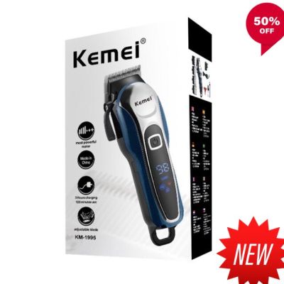 NP สินค้า Kemei KM-1995 แบตเตอเลี่ยนตัดผมไร้สาย ปัตตาเลียนตัดผม ที่ตัดผม อุปกรณ์ตัดผมชาย หญิง แต่งทรงผม ส่งฟรี