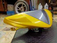 ฝาครอบแฮนด์ตัวบนด้านหน้า YAMAHA Mio ตาใหญ๋ สีเหลืองเทาใหม่แท้