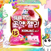 ?  ซองใหญ่ 15pcs 300g เยลลี่บุก รสพีช Dolphin KONJAC Jelly Extra 50% PEACH Flavor