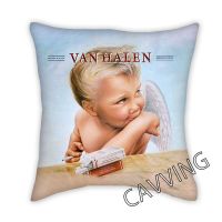 Van Halen Band 3D printed polyester decorative throw pillowcase square zipper pillowcase fan shaped gift Support free customization. Double sided printing design for pillows)