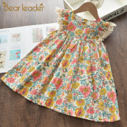 Đầm hoa Bear Leader cho bé gái 2020 thời trang mới trang phục hoa ngọt