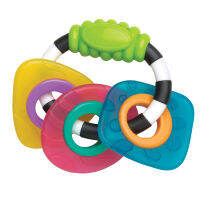 Playgro Textured Teething Rattle ของเล่น ยางกัด หลากหลายสีสัน มีทั้ง 3 รูปทรง ส่งเสริมพัฒนาการเด็ก