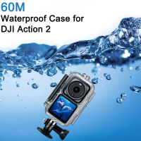 กรณีที่อยู่อาศัยกันน้ำสำหรับ DJI Action 2เกราะป้องกันใต้น้ำดำน้ำปกกรองสำหรับ DJI Osmo การกระทำ2อุปกรณ์เสริม