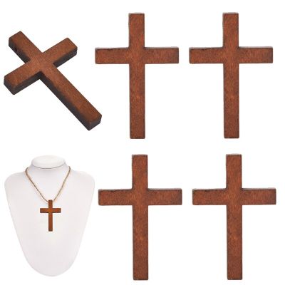 20/50pcs Wooden Crosses Vintage Brown Charm Pendant Accessories Necklace Making Tools Religious Handmade DIY Jewelry Making DIY accessories and others