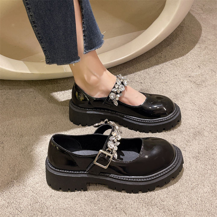 2023-new-spring-and-autumn-season-rhinestone-buckle-mary-jane-thick-sole-enhances-temperament-one-line-buckle-strap-womens-small-leather-shoes-lefu-shoes