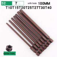 100mm Screwdriver Bit S2 Steel 1/4 quot; Hex Shank Torx Magnetic Screwdriver Bits For Pocket Hole Jig T10T15T20T25T27 T30T40