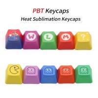 PBT Sublimation Color Keycaps 5 Supplement Keys Height OEMPersonalized Mario Pac Man Key Caps for Merchanical Keyboard