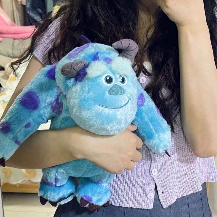 sulley-ตุ๊กตาสัตว์ยัดนุ่นรูปมอนสเตอร์ขนาด23-32ซม-ของเล่นตุ๊กตาผ้าน่ารักน่ารักหมอนอิงของขวัญสำหรับแฟนสาววันเกิด