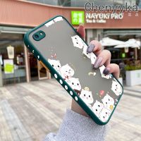 เคส Chenyyka สำหรับ OPPO A77 F3 F3 Plus เคสการ์ตูนแมวน่ารักบางฝ้าดีไซน์ใหม่แข็งกันแรงกระแทกเคสโทรศัพท์ขอบนิ่มแฟชั่นกรอบซิลิโคนคลุมทั้งหมดป้องกันเลนส์กล้อง