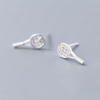 MloveAcc 925 Sterling Silver Earring Jewelry Women Fashion Small Tennis Racket Stud Earrings Sport Gift for Girls Teens