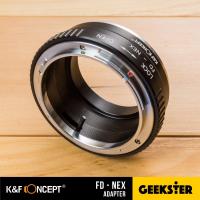 K&amp;F FD-NEX Adapter แปลงเลนส์ Canon FD / FL เพื่อเอามาใส่กล้อง Sony Mirrorless ( NEX / E / FE ) ( Lens mount adapter Mount FD / FL For Sony ) ( เมาท์แปลง อแดปเตอร์ ) ( FD-NEX / FD-E / FD-FE ) ( FD NEX / FD E / FD FE ) ( Geekster )