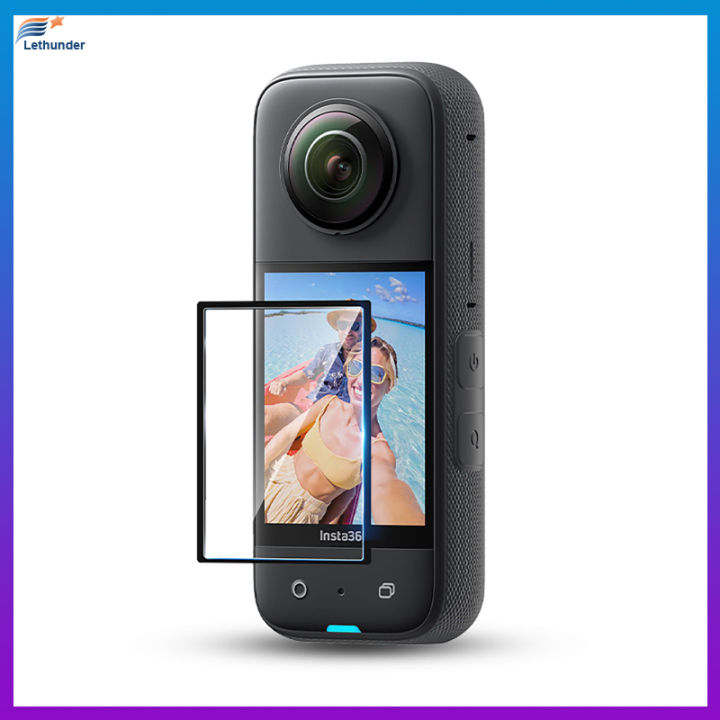 2pcs-hd-screen-protector-กระจกเทมเปอร์ฟิล์มกันรอยกันรอยขีดข่วนสำหรับ-insta360-x3-action-camera