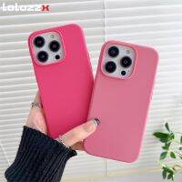 [Fast]โทรศัพท์เนื้อนิ่ม TPU สีชมพูสำหรับ iPhone 14 Plus 13 12 11 Pro Max,สีทึบแฟชั่นรู้สึกสบาย[Fast]กันกระแทกมือถือฝาหลัง