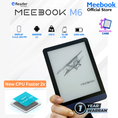 Meebook M6 eBook Reader 2023 Edition - New 6" Eink (Android 11 / Micro SD Slot 1TB)