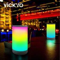 VICKYO LED Ambient Night Light USB Charging Touch Bedside Lamp For Bedroom Childrens Room Table Lamp Camping Handheld Lamp Night Lights