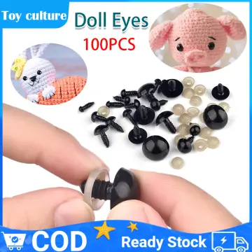 100pcs Plush Doll Eyes Safety Eyes Doll Eyes Crochet Toy and Stuffed  Animals