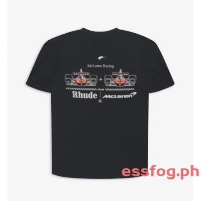 RHUDE Joint F1 Formula Racing Car Printed Short-Sleeved T-Shirt High Street Loose Round Neck All-Match TEE Trendy 2022