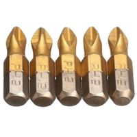 10pcs Titanium Coated Screwdriver Bits Anti Slip 1/4 Hex Shank Drill Bit 25mm For Power Tools