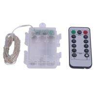FAITH 6M 60สายLED Lightของตกแต่งงานปาร์ตี้3AAแบตเตอรี่กล่องรีโมทคอนโทรล