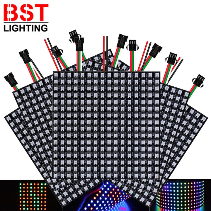 1~5pcs Ws2812b Rgb Led Digital Flexible Individually Addressable Panel Light Strip Ws2812 8x8 