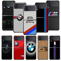 M-BMW-รถสปอร์ตหรูสำหรับ Samsung Galaxy Z Flip4 Flip3 5G เคสสำหรับ Galaxy แข็ง Z พลิก4 Z โทรศัพท์มือถือแบบพับเคสกันกระแทก Fundas Capa