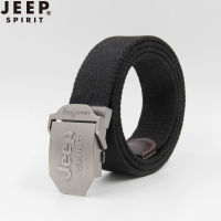 JEEP SPIRIT เข็มขัดผู้ชายเข็มขัดผ้าใบหลากสี,พัดลมทหารเข็มขัดสีดำ