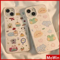 Mowin - เข้ากันได้สำหรับ เคสไอโฟน เคสไอโฟน11 เคส iphone 11เป็นมิตรกับสิ่งแวดล้อมเคสย่อยสลายได้นุ่มสีขาวกันกระแทกป้องกันช้างสัตว์น่ารักเข้ากันได้กับ iPhone 14 13 Pro max 12 Pro Max 11 XS XR 7 8Plus