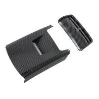 2PCS Car Rear Air Condition Vent Decorative Cover Frame Trim Carbon Fiber Stickers for Ford Mondeo Fusion Evos 2022 2023