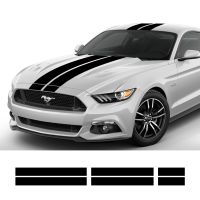 ◄✆ 3Pcs Car Stickers Auto Hood Bonent Roof Tail Decor Decal Graphics Stripes Kit Vinyl Tuning Cover For Ford Mustang GT500 GT350 GT