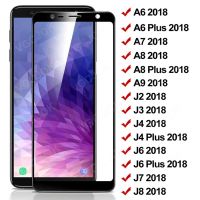 15D แก้วป้องกันเต็มรูปแบบสำหรับ Samsung Galaxy A6 A8บวก J4 J6 J6Plus J2 J3 A7 J7 J8 A9ฟิล์มป้องกันกระจกกันรอย2018