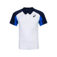 Asics เสื้อเทนนิสผู้ชาย Match Actibreeze Polo Shirt | Brilliant White/Dive Blue ( 2041A193-105  )