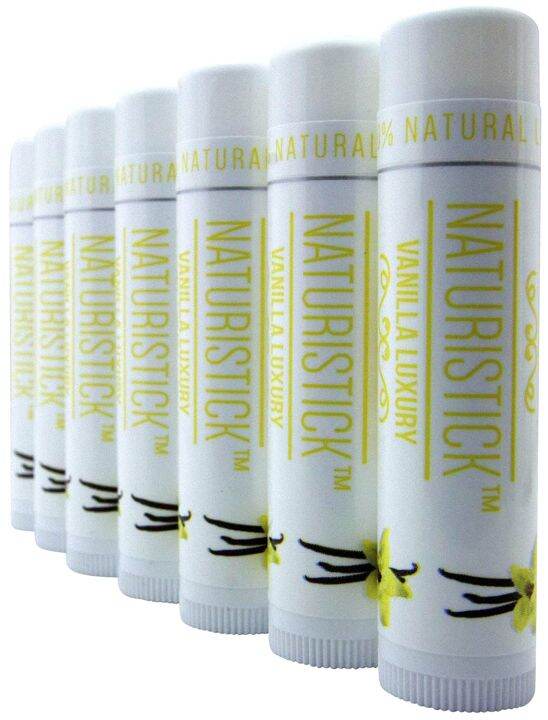 7Pack Vanilla Lip Balm Gift Set by Naturistick. 100 Natural