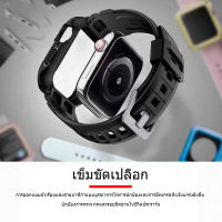 สายนาฬิกาข้อมือซิลิโคน สําหรับ Apple Watch Series 8 7 6 5 4 3 2 1 SE 49 มม. 41 มม. 45 มม. 44 มม. 40 มม. รุ่น แข็งแรงทนทานแบบ ชุดกล่อง+สายรัดข้อมือ