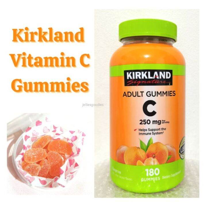 Kirkland Vitamin C Gummies 250mg Vit Ascorbic Acid Immune System Gluten