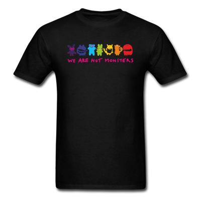 Gay Lesbian Pride T Shirt Were Not Monsters Tshirt Men Tshirt Colorful Rainbow Clothing Cotton Tees Funny