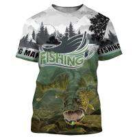 Outdoor Fishing MenS T-Shirt Summer 3d Sports Short Sleeve Oversized Casual Pullover Man Fashion Streetwear Tee Breathable Tops